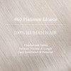Clip in Hair Extensions Real Human Hair #60 Platinum Blonde