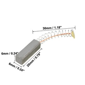 uxcell 10Pcs Carbon Brushes,for Electric Motor,20mmx6mmx6mm,Power Tool,Replacement Repair Part