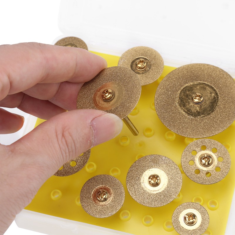 10pcs Diamond Cutting Discs Cut off Wheel Set For Rotary