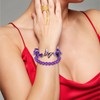 WLLHYF Amethyst Bracelet For Women Butterfly Charm Healing Crystal Anxiety