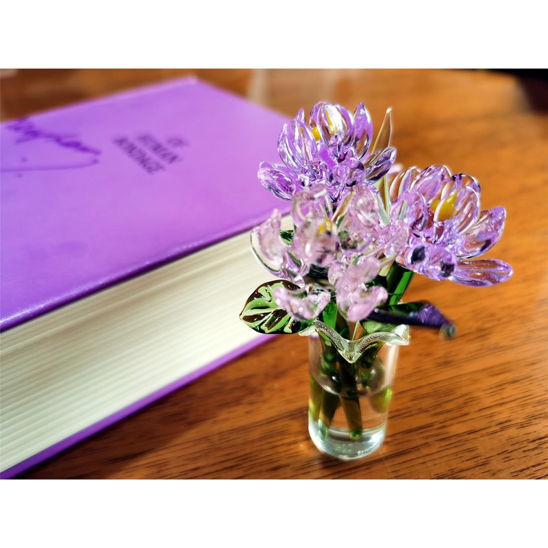 UICerland Glass Small Bouquets, Desktop Decoration, Fresh, Cool Meditation, Stress