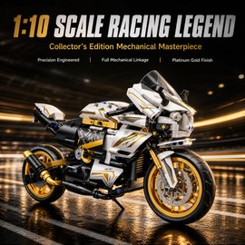 QiqoPoyee Sport Motorcycle 1:10 Scale Model Building Blocks Kits for Adults