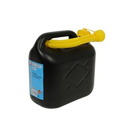 All Ride JERRYCAN 5 LITER BLACK PLASTIC FUEL CAN WITH SAFETY CAP FLEXIBLE SPOUT