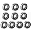 10 Pack Deep Groove Ball Bearing Double Side Rubber Sealed