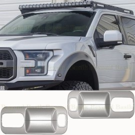 Torox 2017-2019 Ford F250-F550 2 Door Handle Bowl COVERS Back Plate UX INGOT SILVER