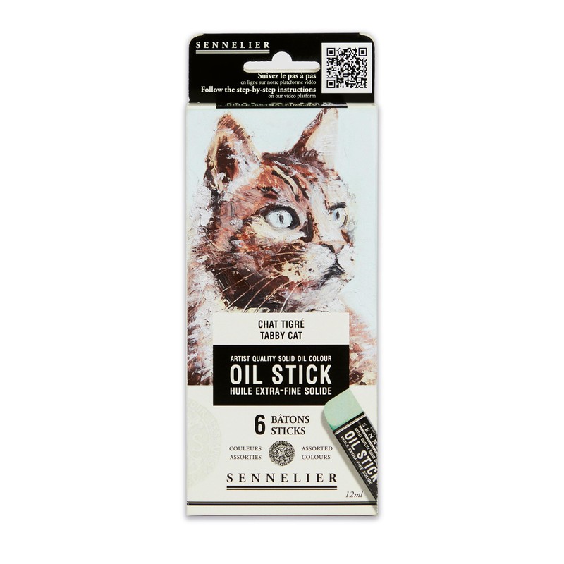 Sennelier Set of 6 Mini Oil Sticks - Tiger Cat