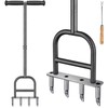 Dolibest Lawn Coring Aerator, Manual Lawn Aerator, 4 Stainless Steel