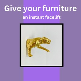 Gold Safari Animal Iron Metal Drawer Knobs (Knob, Leopard)