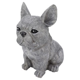 Cute Puppy Dog Statues, Garden and Patio Decor for Home, Vivid Resin Outdoor Dog Statue Prevent Cracking, Housewarming Friends (Sitting Dog)