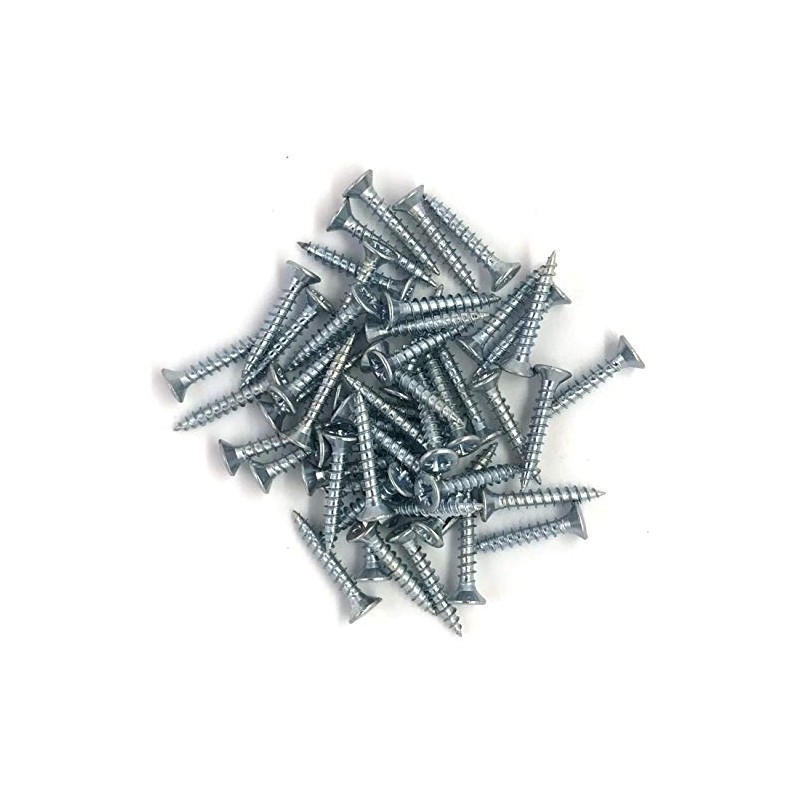 3mm x 20mm Small Steel Countersunk Wood Screws - Chipboard