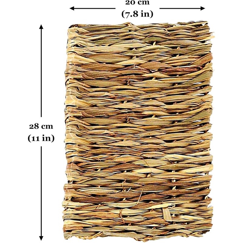 SunGrow Rabbit Grass Mat, Bunny Cage Accessories, Rabbit Stuff and