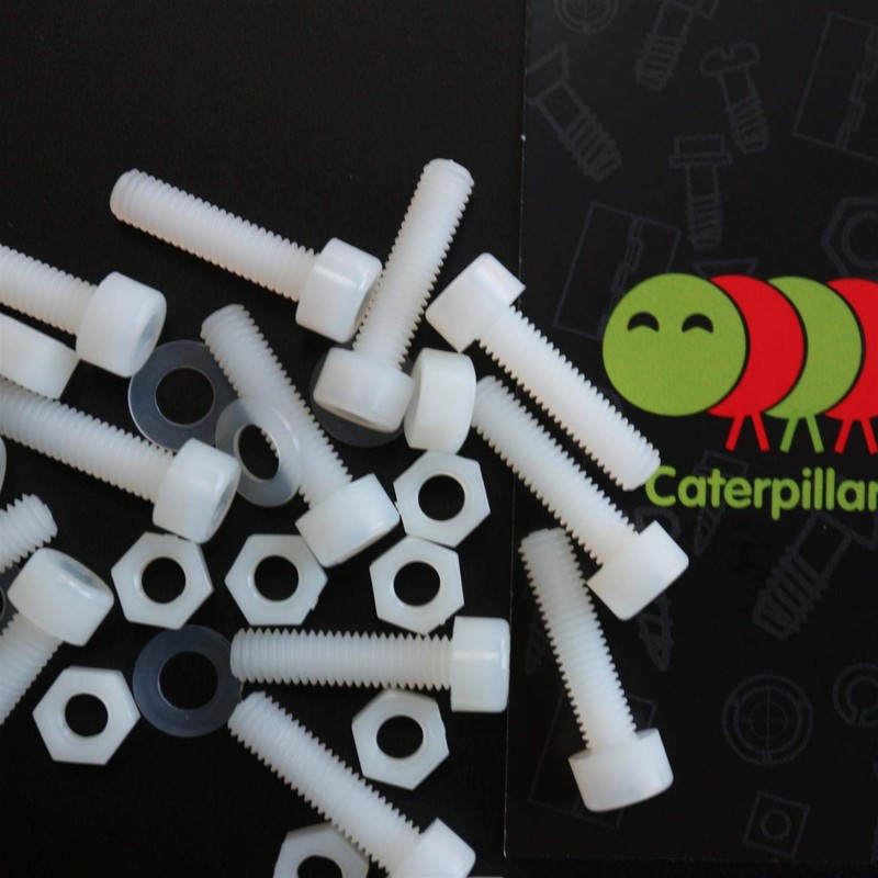50 x Nylon Allen Bolts, M5 x 20mm, Plastic Machine