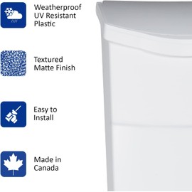 Small Plastic Mailbox for Outside Porch, Easy to Install Wall Mount, Lightweight, Heavy Duty, Rustproof, Maintenance-Free Vertical Mail Box for House - Made in Canada - 8.25” x 4” x 13.75” (Black)