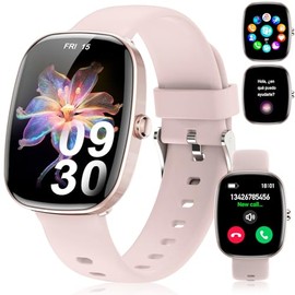 Lostrain Smartwatch Mujer,Reloj Inteligente Deportivo para Mujer 1.83" Pantalla Bluetooth Impermeable,Pulseras Inteligentes con GPS,Podómetro,Monitor De Polígrafo Regalo para Dama