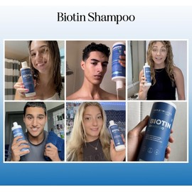 Maple Holistics Biotin Shampoo for Hair Growth B-Complex Formula for Hair Loss Removes DHT for Thicker Fuller Hair Anti Dandruff Formula with Zinc Tea Tree Oil Extract Jojoba Oil Argan Oil For Women and Men 8 oz