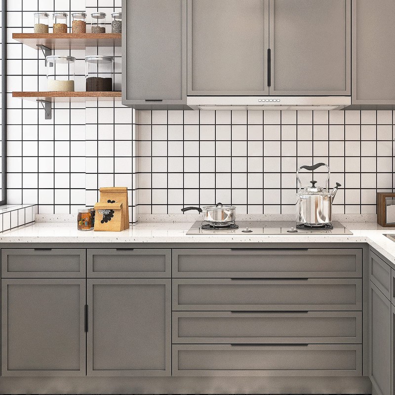 Ravinte 6 Pack Finger Pulls for Cabinets 254mm/10 Length Black