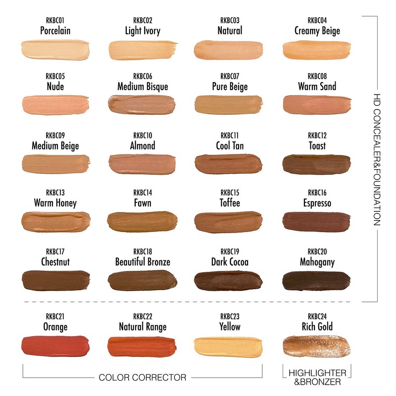 Ruby Kisses 4-In-1 Concealer, Color Corrector, Contour & Highlight, Full