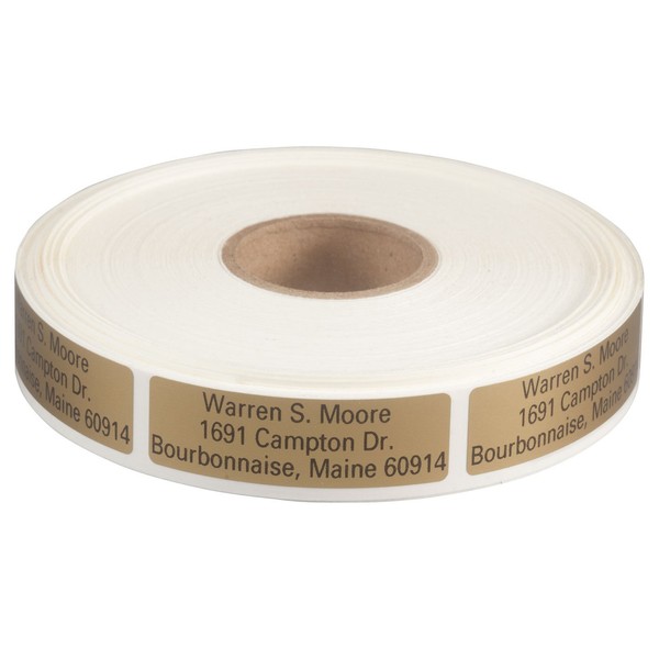 Personalized Large Print Self-Stick Address Labels 1000 - Gold