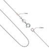 Aosyoisk S925 Silver Dainty Italian 1.1 mm Cable Chain Necklace,