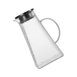 BIUDECO Elegant Glass Water Pitcher Cold Water Kettle Lid for Housewarming Portable