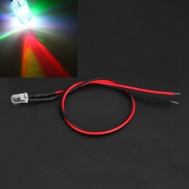 uxcell 10Pcs 5mm Pre Wired LED, RGB Slow Flash Flashing DC3-6V Clear Lens, Light Emitting Diodes