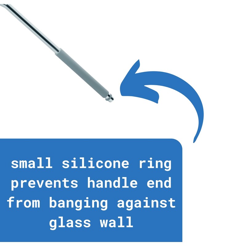 Long Handle Shower Squeegee for Glass Doors - Stainless Steel