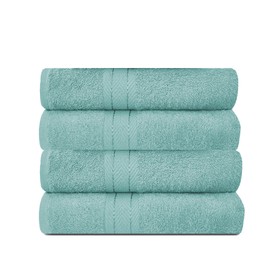 DARWEN STAR Bath Towel Set, 100% Luxury 2 x Cotton towels, 500 GSM Bath Sheet, Super Soft, Highly Absorbent and Quick Dry towel, Large Bath Towel, Bathroom Accessory Set (Duck egg, 6)