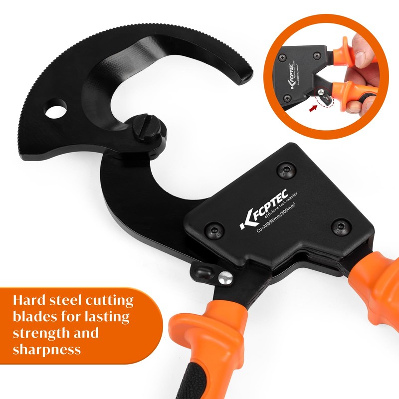 KF CPTEC Cable Cutters - Ratchet Wire Cutter for Aluminum,