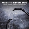 Nueve&Five Gooseneck Electric Kettle with Thermometer， Black Electric Kettle 1L