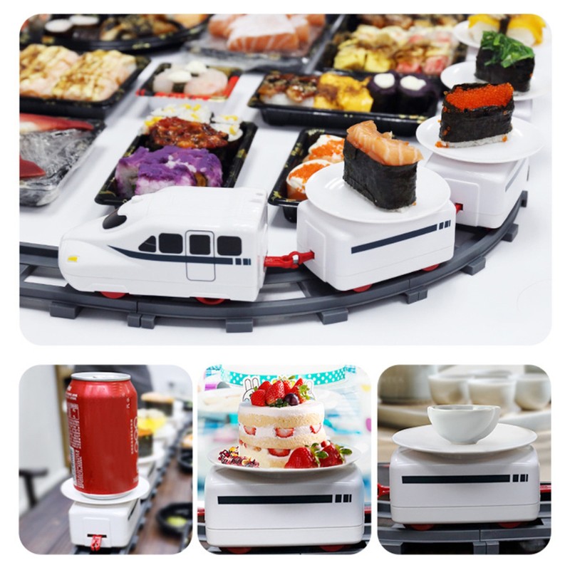 Rotating Sushi Toy Electric Revolving Sushi Toy Rail Train Set