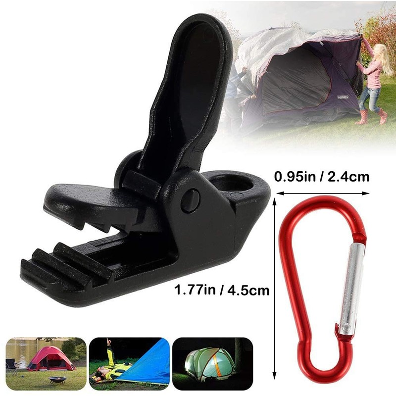 GTIWUNG Pack of 50 Tent Clips Set Tarpaulin Clips Small