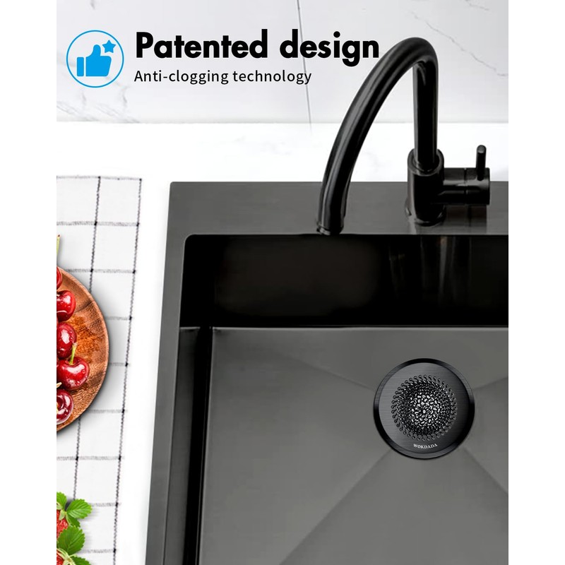 Sink Drain Strainer, Flexible Anti-Slip Chainlink Kitchen Sink Strainer with