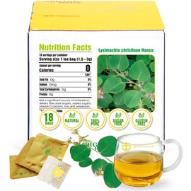 Soilmount Gold Coin Grass, Kidney Health Tea, Organic Lysimachia Tea, (Gold Coin Grass/Lysimachia/jinqiancao/金錢草/금전초) Non-GMO, Caffeine-Free, 18 Bleach-Free Tea Bags