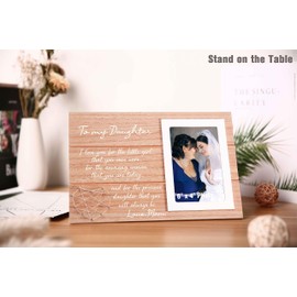 Sioial Photo Frame Gift for Daughter from Mom-Daughter Picture Frame Keepsake from Mother-Birthday Graduation Christmas New Year Gift for Daughter-I Love You for the Little Girl That You Once Were