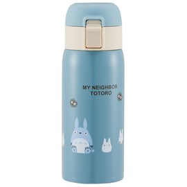 Skater (Skater) Hot and Cold Retention, Vacuum Double Structure, Direct Drinking, Stainless Steel Mug Bottle, One-Touch Open, 11.8 fl oz (350 ml), Totoro from My Neighbor Totoro, Ghibli, STOT3-A