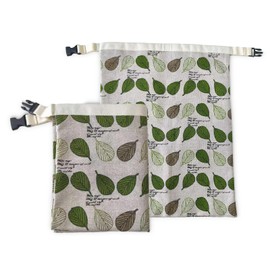 GCTGCT Linen Beeswax Bread Bags for Homemade, 17x13 Inch Sourdough Bread Bags Keep Fresh and Lock Moisture, 2 Pieces Leaf Pattern Reusable Storage Solution