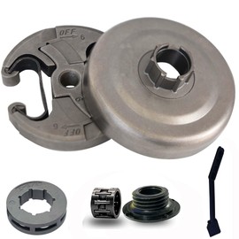 3/8 Sprocket 7T Clutch Drum Bearing Oil Pressure Line Kit for Husqvarna 455 460 Rancher Jonsered CS2255 Chain Saw Re 537291702 537110503
