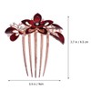 Lurrose Flower Bride Hair Side Comb Rhinestone Bridal Comb Barrette