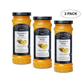 St. Dalfour Pineapple & Mango Fruit Spread - 10oz - 100% from Fruit - Pack of 3