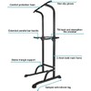 Sport Power Tower Workout Dip Station Pull Up, Height Adjustable