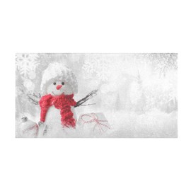 Christmas Rugs Fluffy Bath Rugs, Snowman in Winter Plush Bathroom Rug Kitchen Rug Soft Fuzzy Mat Carpet ShaggyShower Rug Water Absorbent