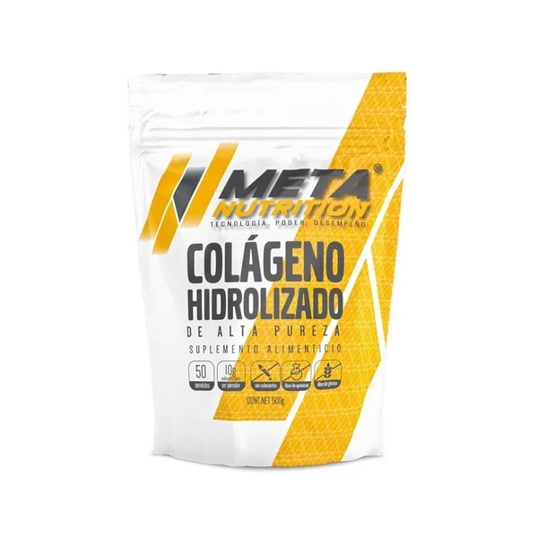 Meta Nutrition Colageno Hidrolizado 500 Gr, 50 Porciones Sin sabor