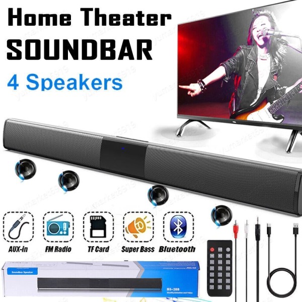 Universal Wireless Bluetooth Sound Bar Wired Bass Subwoofer Home Theater