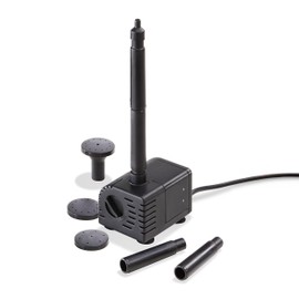 esotec Solar Single Pump Pond Pump Fountain 250 330 LED, 6-9 V/DC Replacement Pump, Sprinkler Set, Universal Pond Pump, Replacement Part, Accessories, Garden Pond Pump, Outdoor, IP68 101989