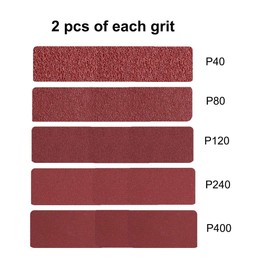 Aiyard 4 x 36-Inch Aluminum Oxide Sanding Belts, 40/80/120/240/400 Assorted Grits Abrasive Belts for Belt Sander, 10-Pack