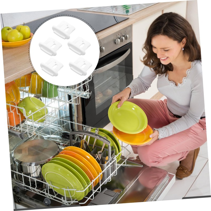 Hohopeti 5pcs Upper Rack Slide End Cap Dishwasher Accessory Stop
