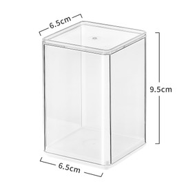 ZASA Clear Figure Case Collection Case for Display Gatcha, Set of 6, Width 2.6 x Depth 2.6 x Height 4.0 inches (6.5 x 6.5 x 10.2 cm) (S)