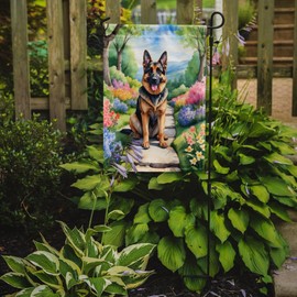 Caroline's Treasures DAC6631GF German Shepherd Spring Path Garden Flag Mailbox Flag Decorative Yard Flag Banner Outside Patio Artwork Yard Flower Beds, Garden Size, Multicolor