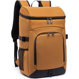Laripwit Backpack Cooler 40 Cans Insulated Cooler Backpack Large Lunch Backpack for Men Women Perfect Leak-Proof Soft Cooler Bag for Work, Picnic, Beach, Brown