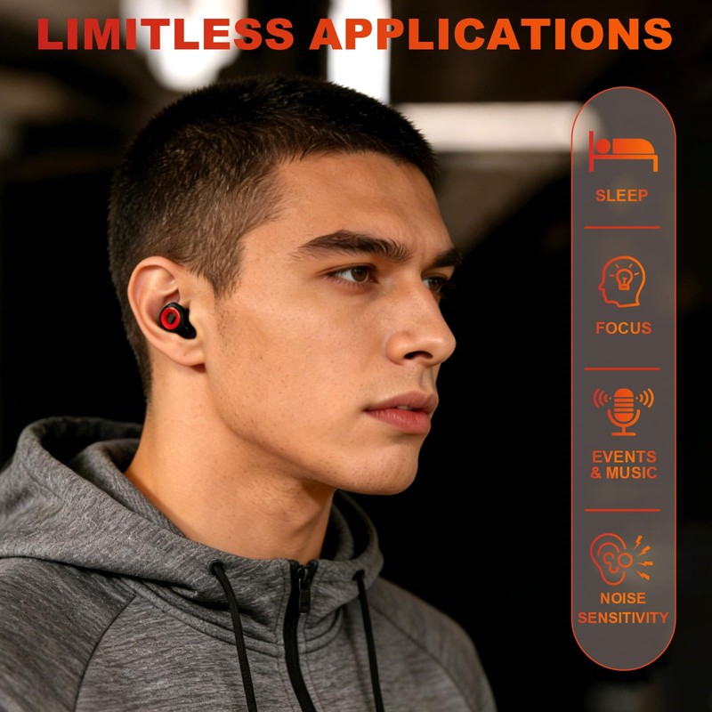 Ear Plugs Wind Noise,45db Earplugs Riding,Motorcycle Hearing Protection,Reusable Wind Noise